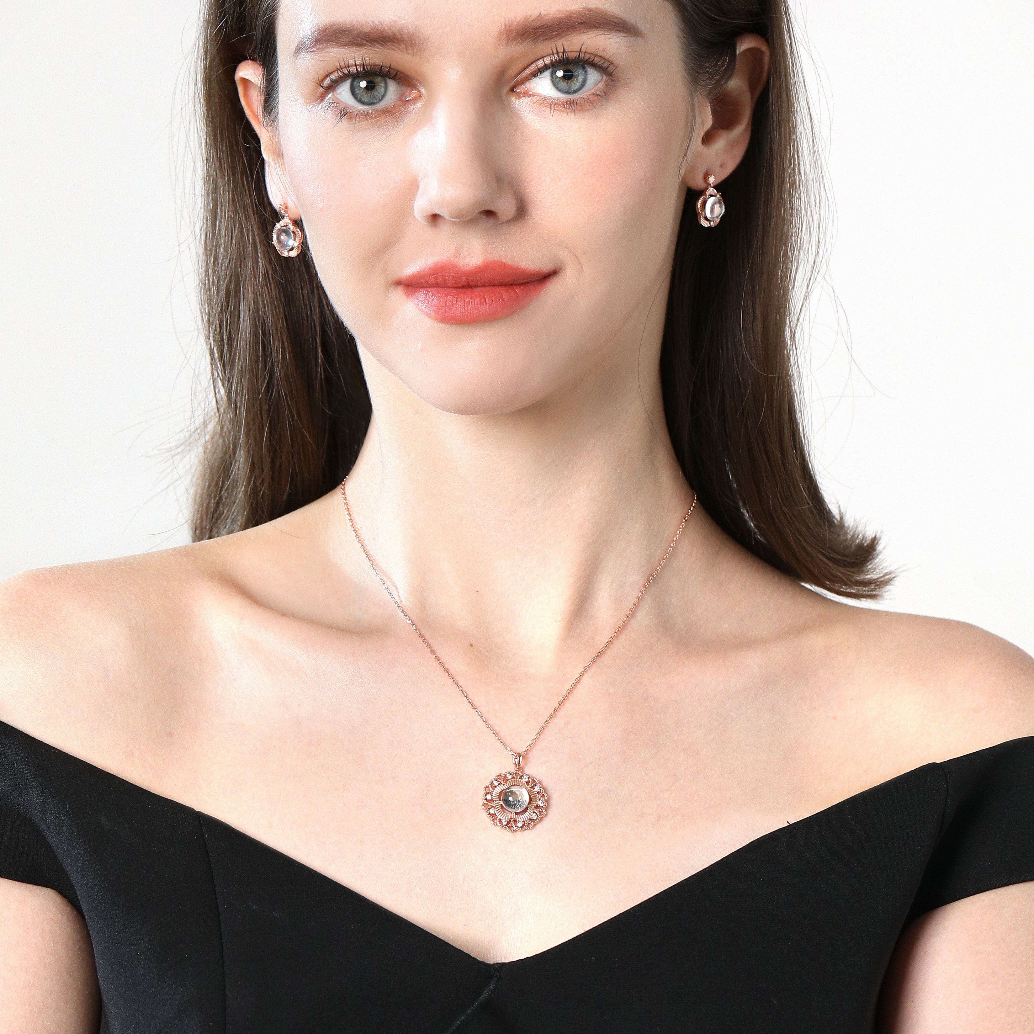Authentic Moon Rock Blossom Series Necklace (From Lunar Meteorite NWA ...
