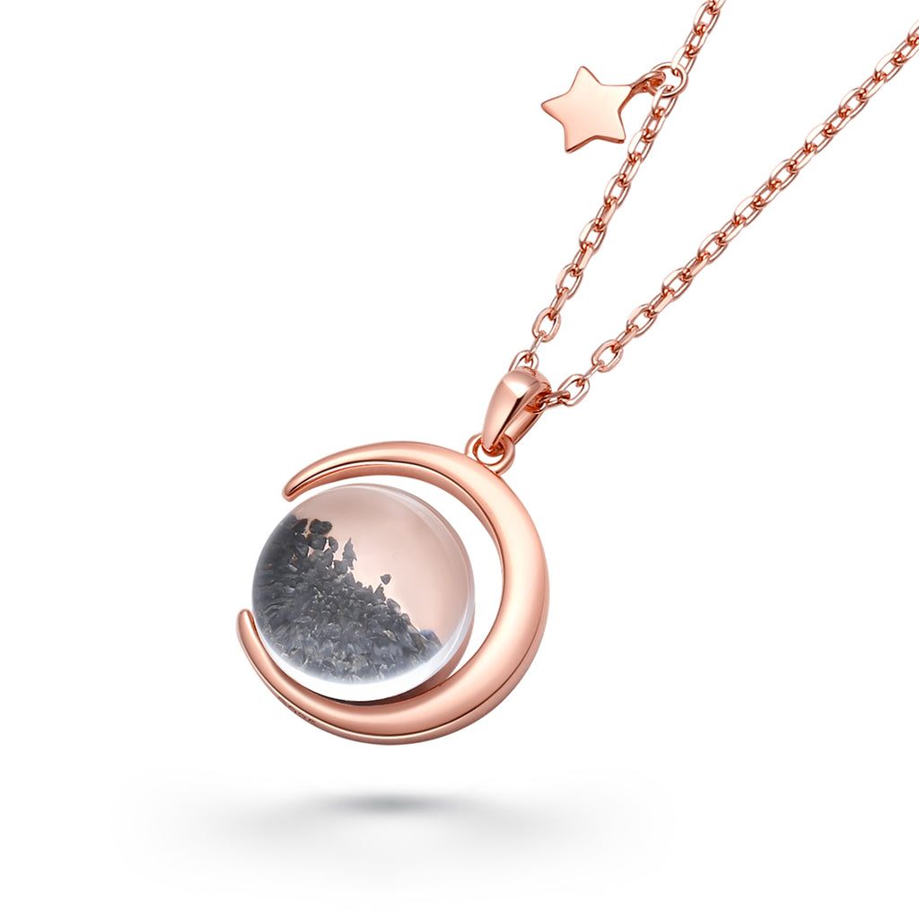 Authentic Moon Rock Crescent Series Necklace (From Lunar Meteorite NWA ...